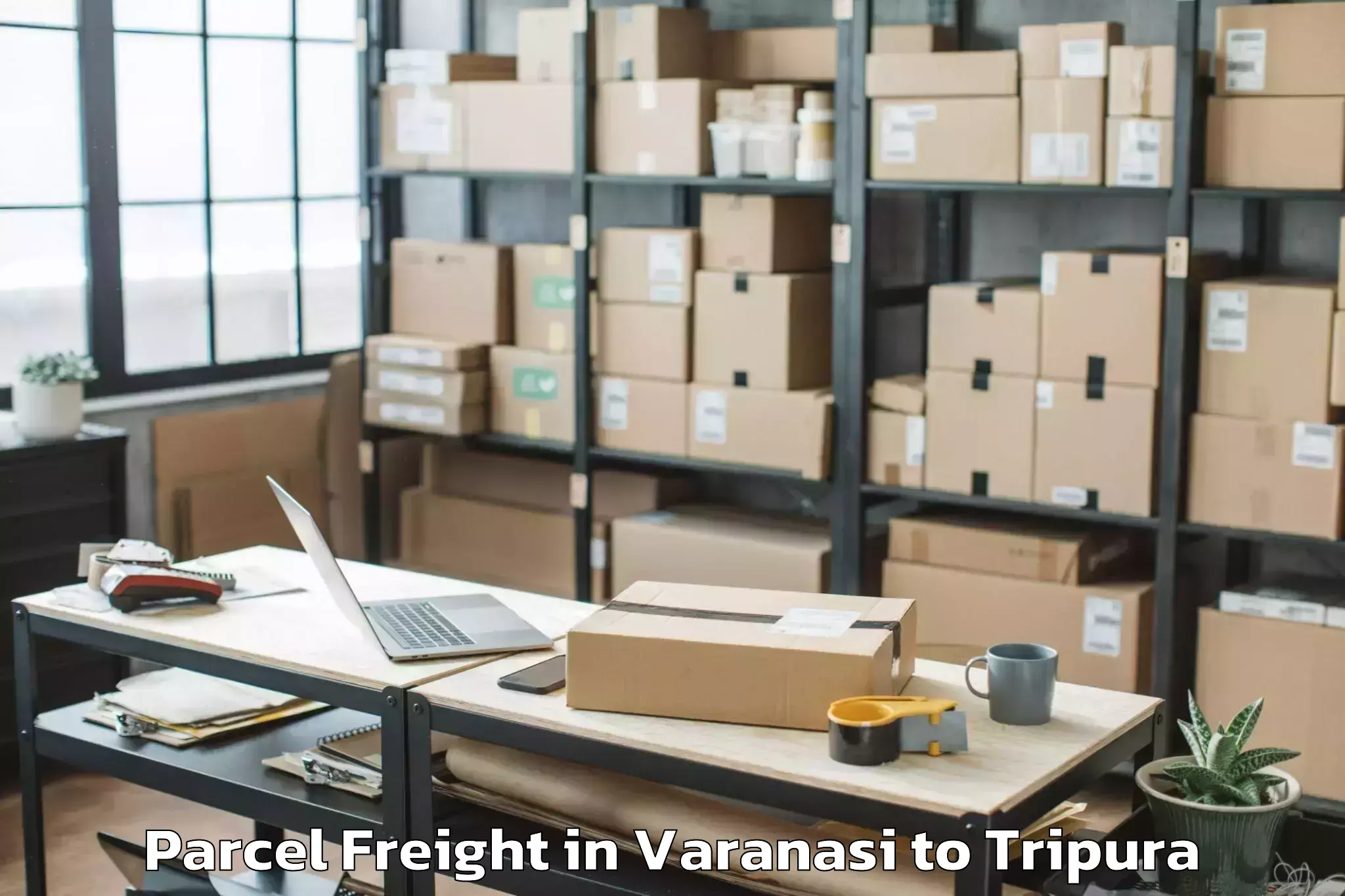 Varanasi to Khowai Airport Ixn Parcel Freight Booking